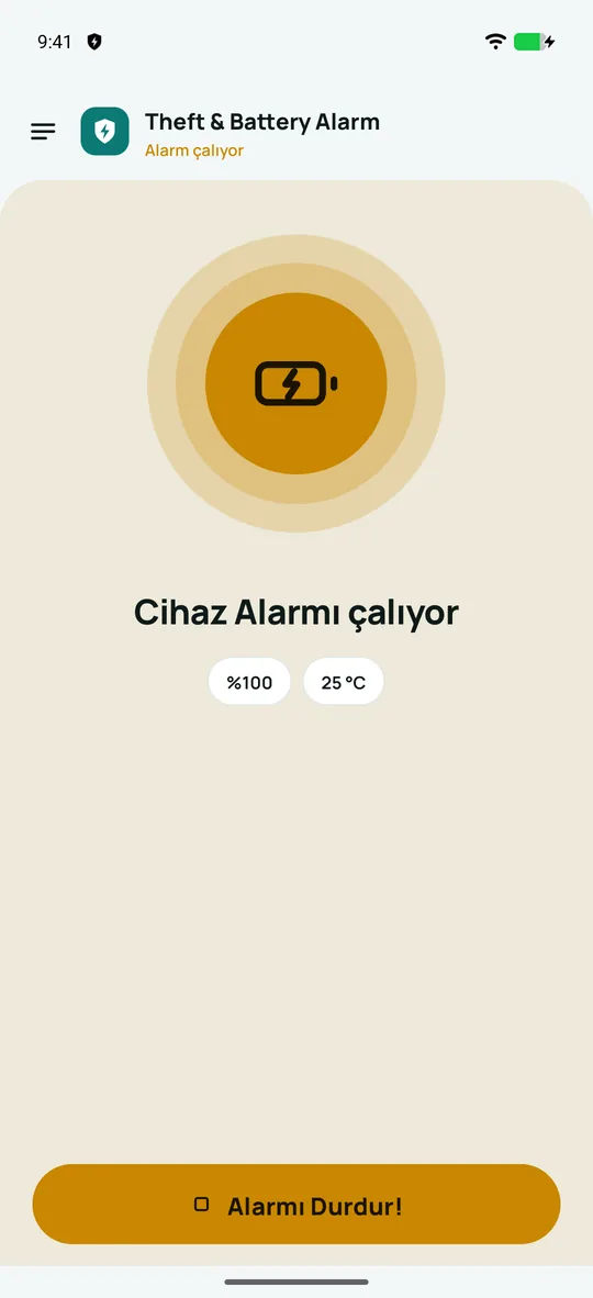 Tam şarj alarmı